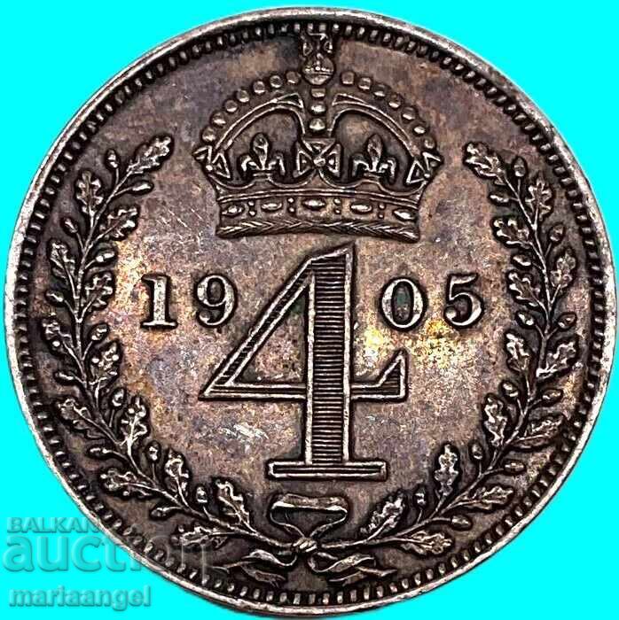 4 pence 1905 Great Britain Maundy Edward VII (1848-1910) - 7