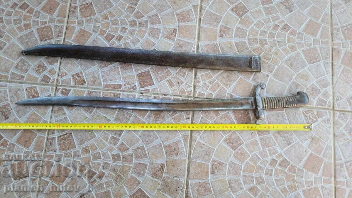 Licitație Baionetă, cuțit, baionetă. Baionetă franceză model 1842 Licitație Baionetă, cuțit, baionetă. Baionetă franceză model 1842