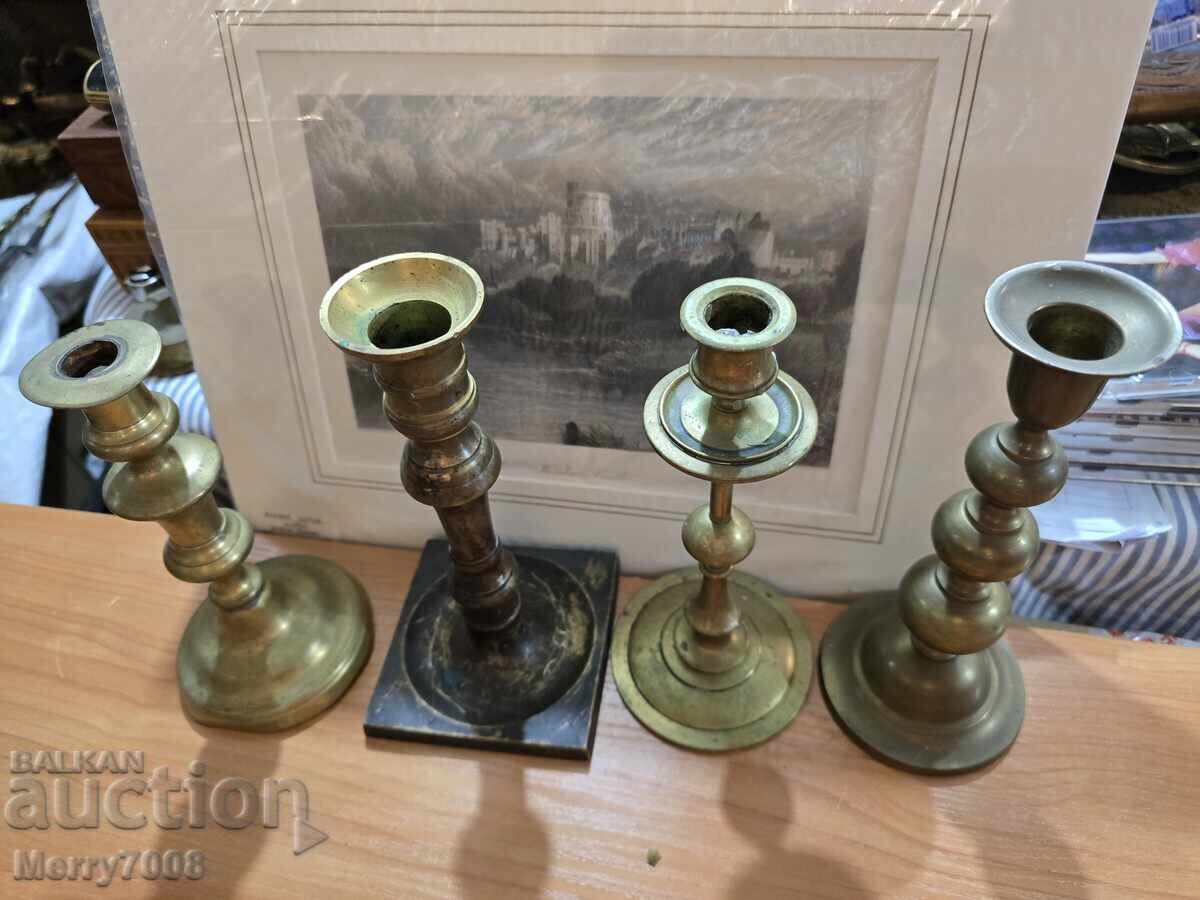 Old massive bronze candlesticks - ( 34 ) !!! with price € 36.00 | 70.41 BGN
