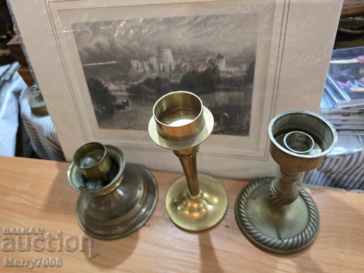 Old massive bronze candlesticks - ( 35 ) !!! with price € 24.00 | 46.94 BGN