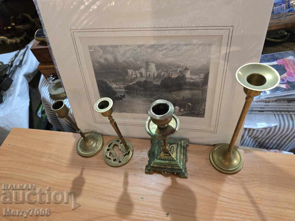 Old massive bronze candlesticks - ( 36 ) !!! with price € 28.00 | 54.76 BGN