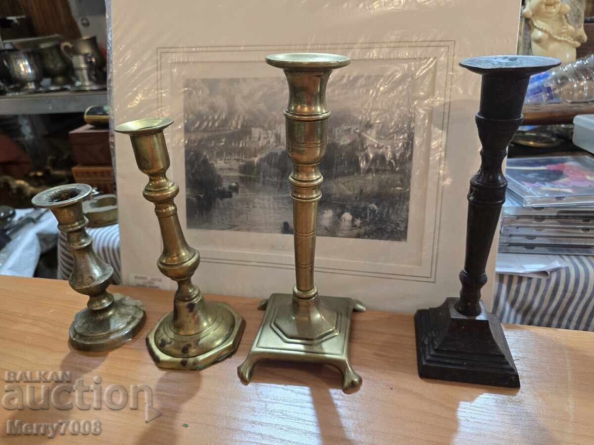 Licitație Sfeșnice vechi masive din bronz - ( 39 ) !!!
