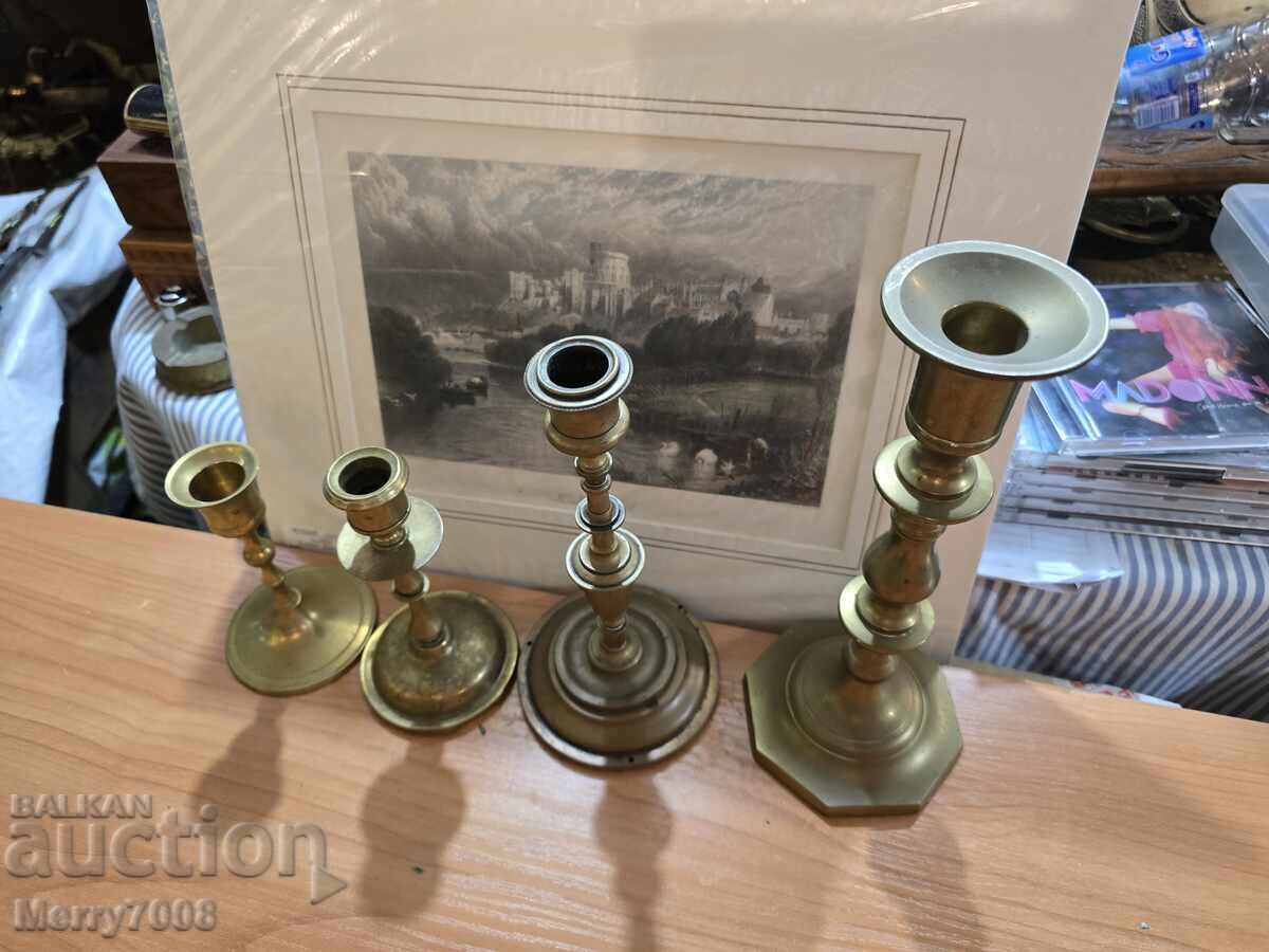 Old massive bronze candlesticks - ( 40 ) !!! with price € 36.00 | 70.41 BGN