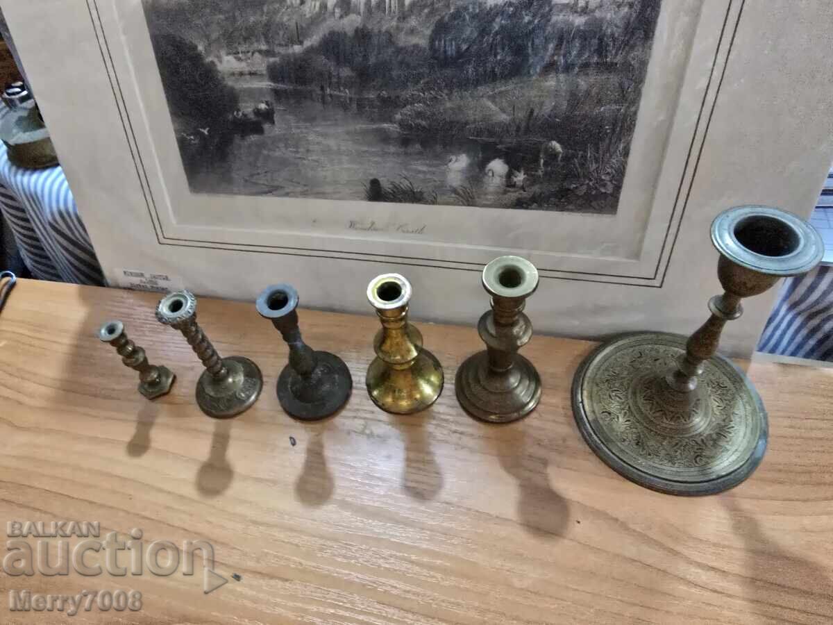 Стари масивни бронзови свещници - ( 41 ) !!! с цена € 36.00 | 70.41 лв.
