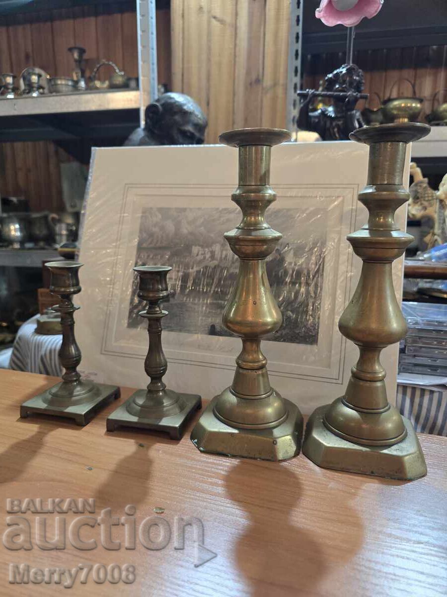Old massive bronze candlesticks - ( 43 ) !!! with price € 46.00 | 89.97 BGN