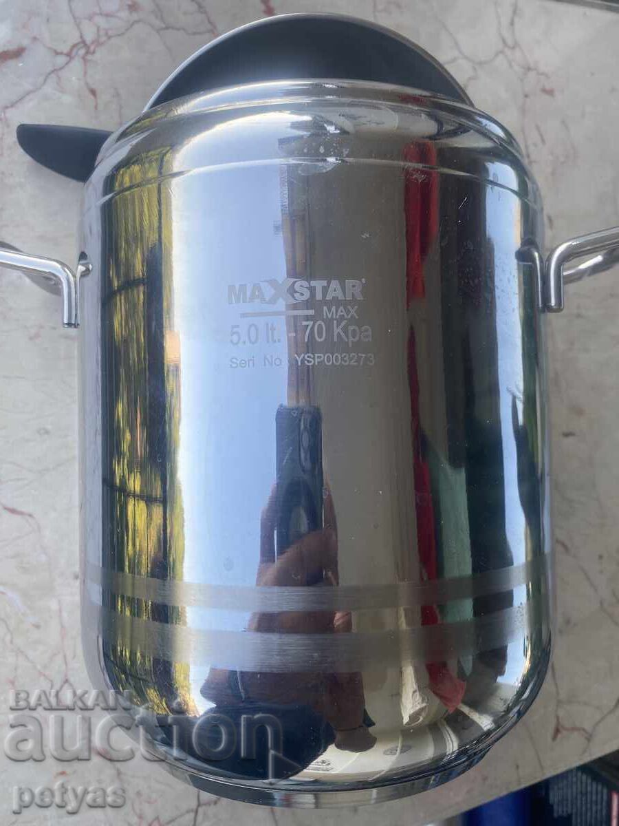 Oală sub presiune Maxstar 5 L / inox cu preț € 11.50 | 22.49 BGN