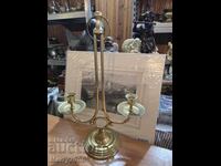 Old massive bronze candlesticks - ( 48 ) !!!