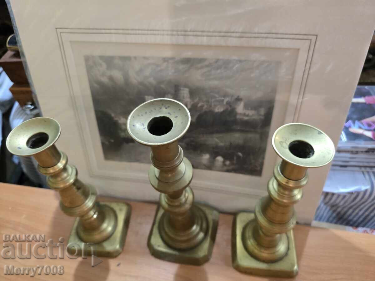 Old massive bronze candlesticks - ( 52 ) !!! with price € 28.00 | 54.76 BGN