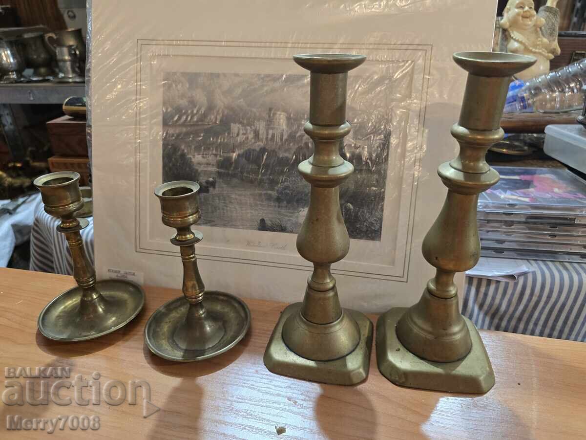 Доставка на Стари масивни бронзови свещници - ( 54 ) !!!