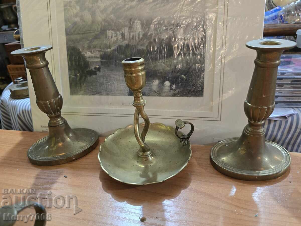 Стари масивни бронзови свещници - ( 58 ) !!! Стари масивни бронзови свещници - ( 58 ) !!!