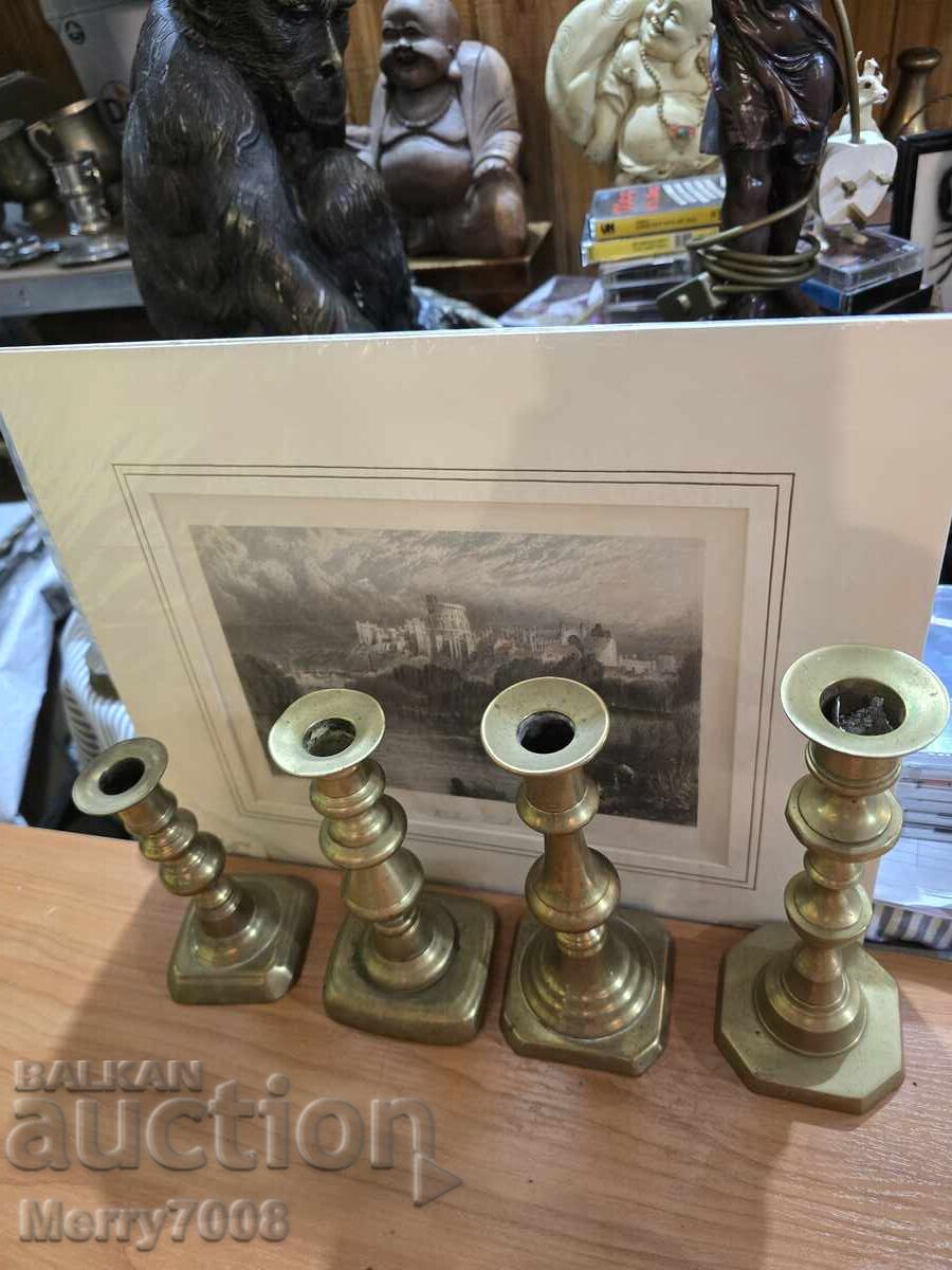 Old massive bronze candlesticks - ( 64 ) !!! with price € 24.00 | 46.94 BGN