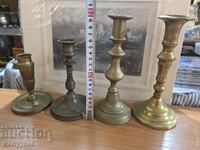 Old massive bronze candlesticks - ( 66 ) !
