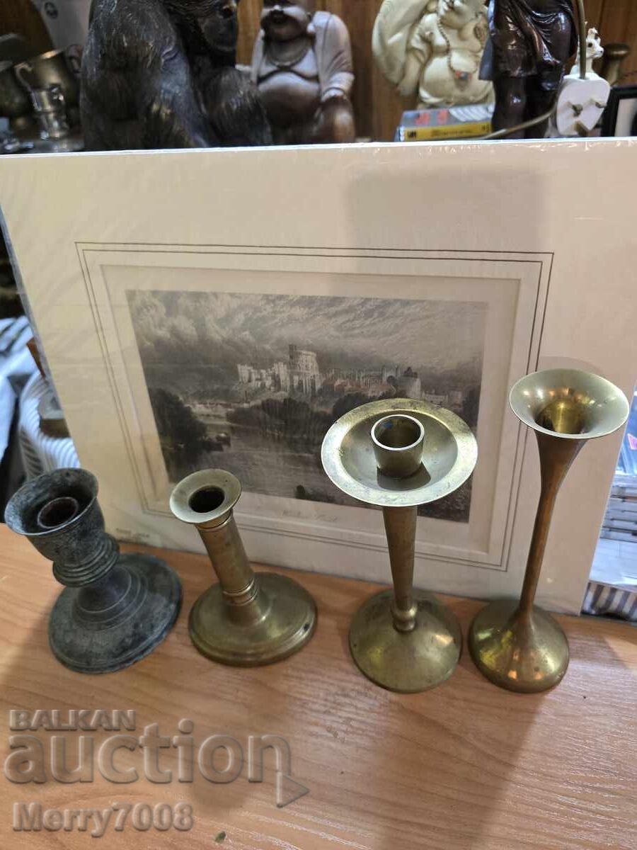 Old massive bronze candlesticks - ( 67 ) ! with price € 32.00 | 62.59 BGN