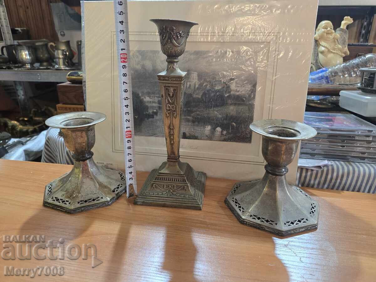 Sfeșnice vechi masive argintate - ( 69 ) !!!