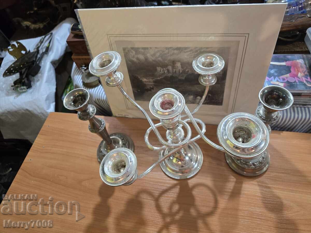 Аукцион Стари масивни посребрени свещници - ( 70 ) !!!