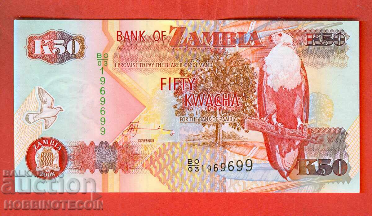 ZAMBIA 50 Kwacha emisiune 2008 NOU UNC