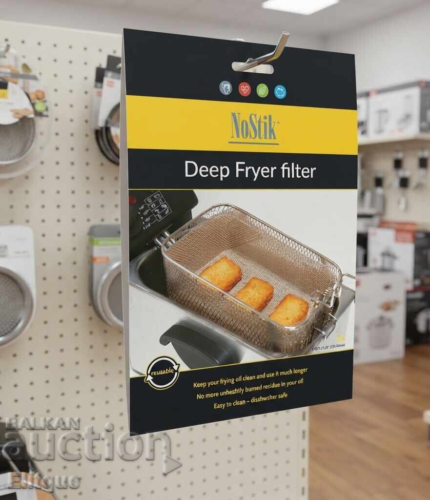 NoStik deep fryer filter, 25x34cm., brown, in a bag