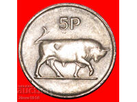 Ⰺ GREAT BRITAIN (1969-1990): IRELAND ★ 5 PENCE 1978 BULL!