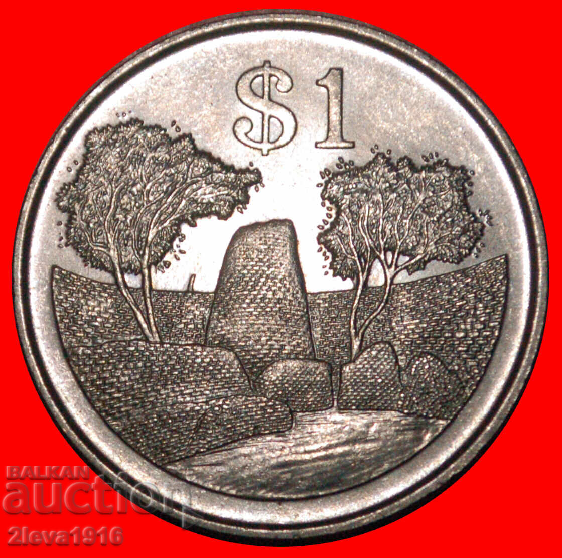 GREAT BRITAIN (1980-1997): ZIMBABWE ★ 1 DOLLAR 1980 LUSTRE