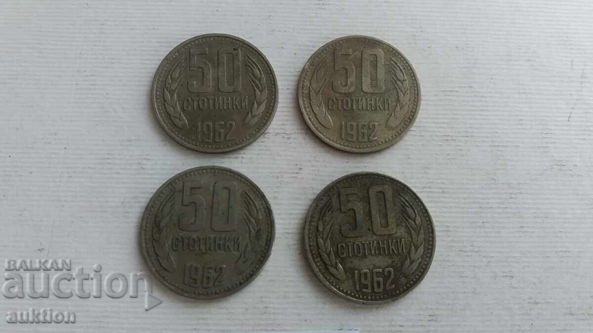 50 stotinki 1962 - 4 bucăți cu preț € 1.99 | 3.89 BGN