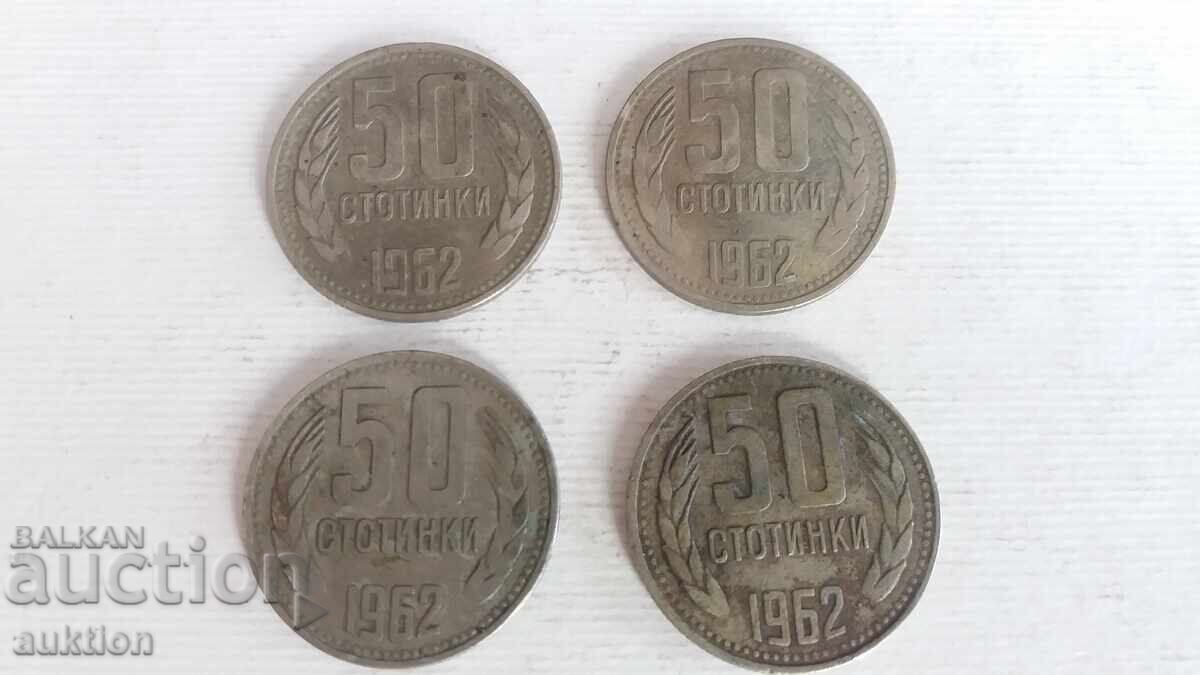 50 stotinki 1962 - 4 bucăți