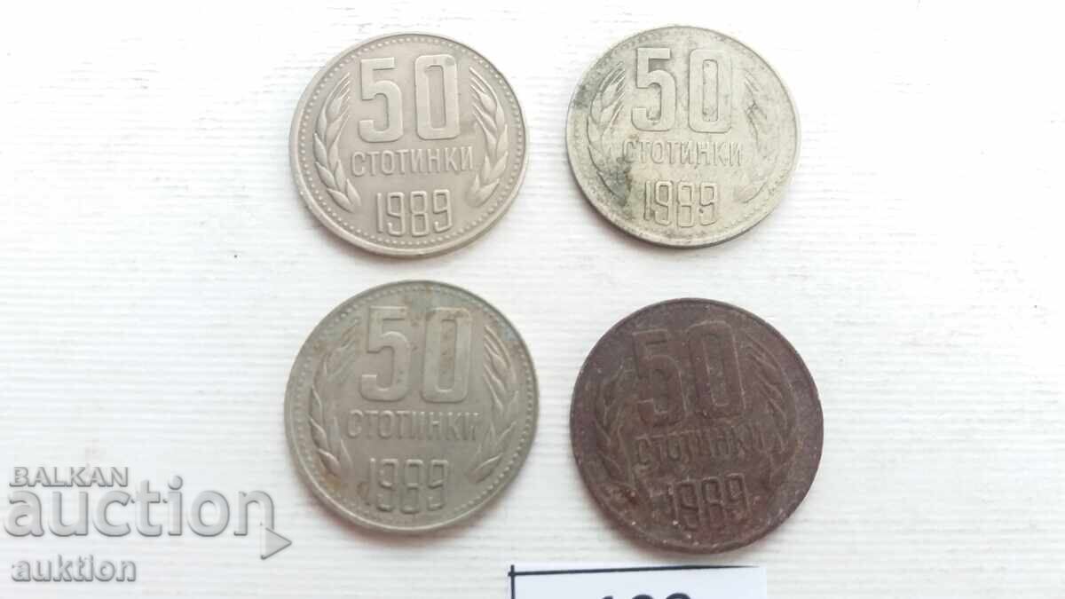 50 stotinki 1989 - 4 bucăți cu preț € 1.99 | 3.89 BGN