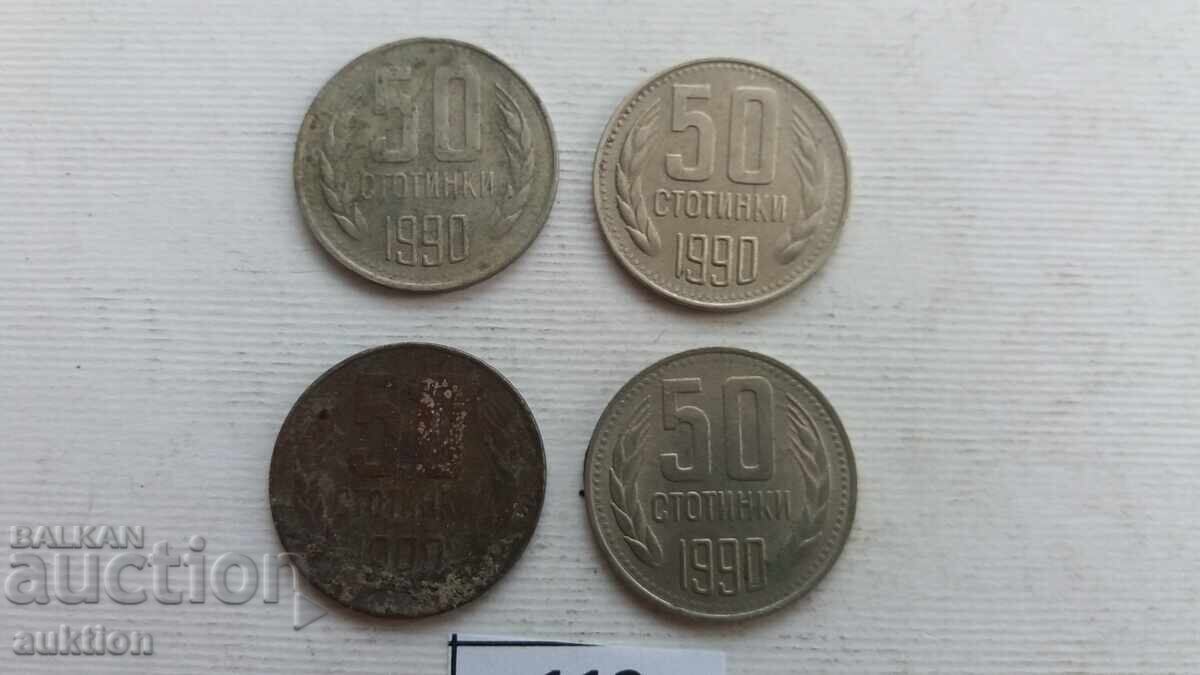 50 stotinki 1990 - 4 bucăți cu preț € 2.99 | 5.85 BGN