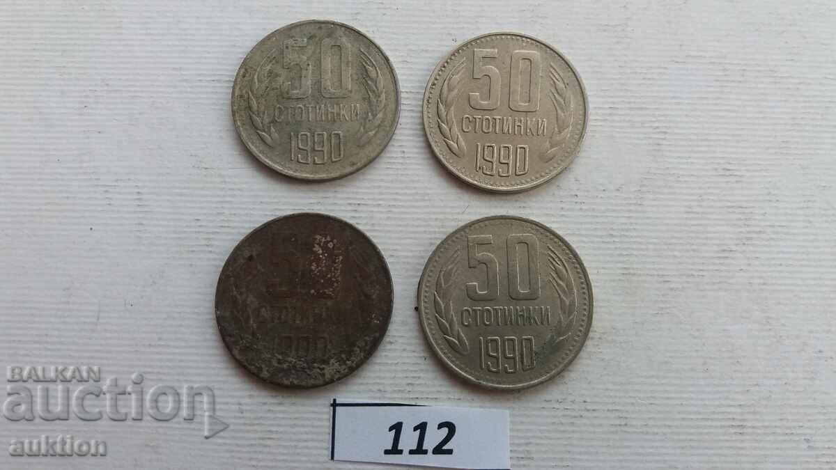 Licitație 50 stotinki 1990 - 4 bucăți