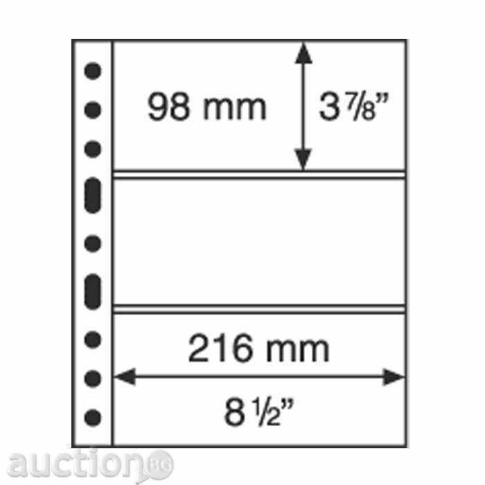 Delivery of Banknote sheets for albums from the Grande system transparent C2