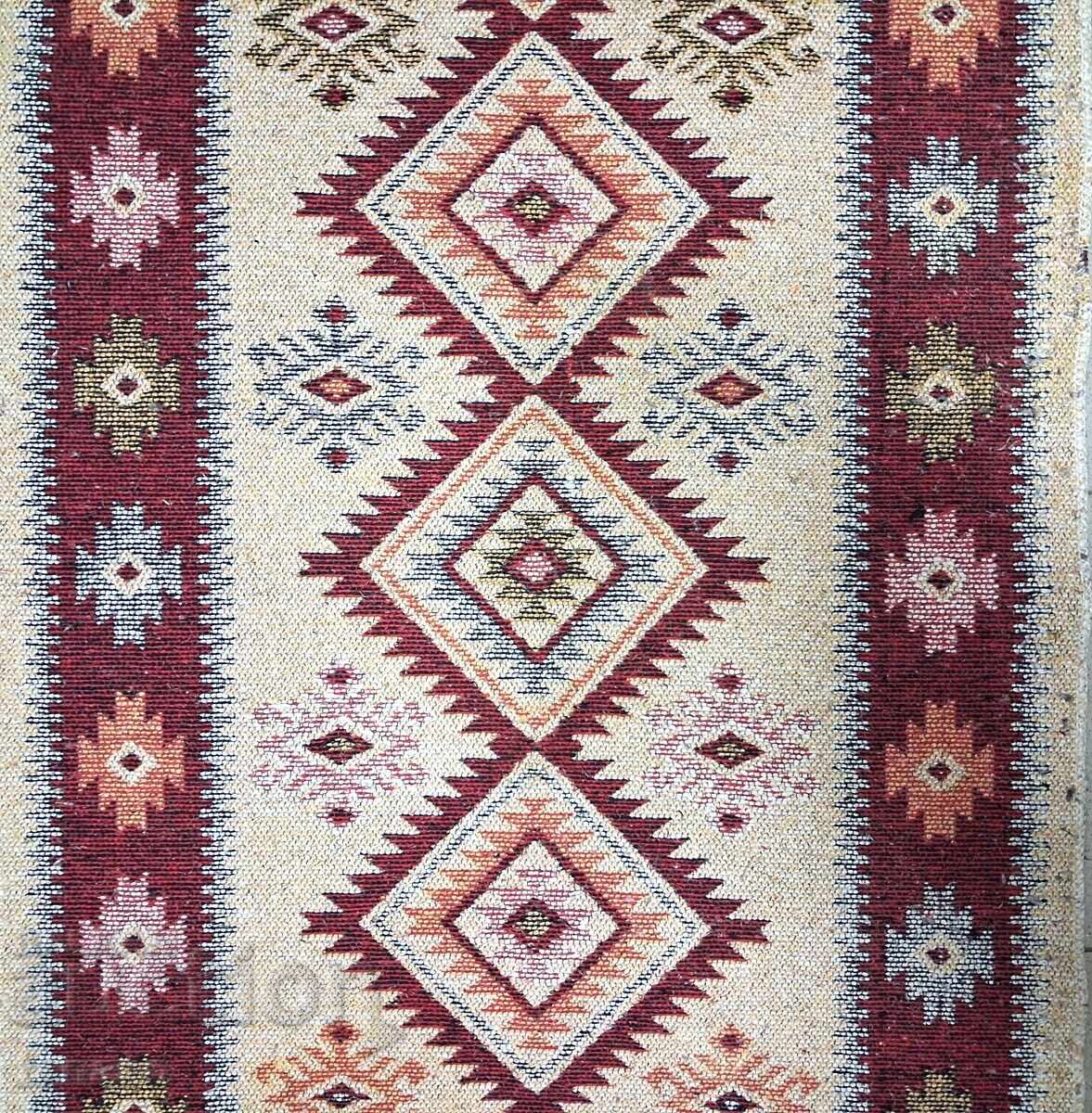 Delivery of Bulgarian hand-woven wool rug Chiprovtsi pattern 160×75 cm
