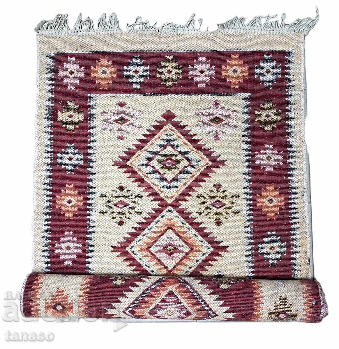Bulgarian hand-woven wool rug Chiprovtsi pattern 160×75 cm - 6