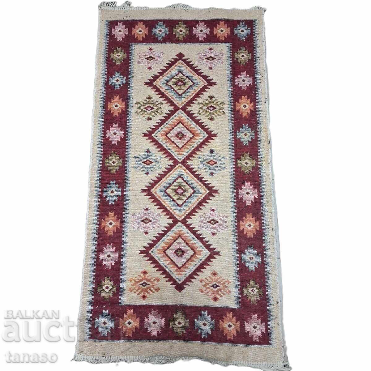 Bulgarian hand-woven wool rug Chiprovtsi pattern 160×75 cm - 7
