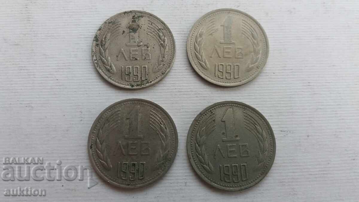 1 lev 1990 - 4 pieces