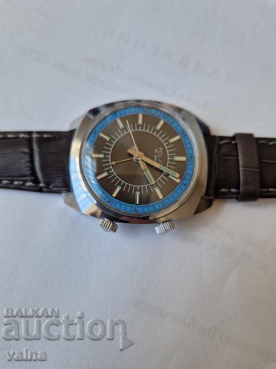 POLJOT Alarm; Poljot bell, cal. 2612.1, USSR, dark green dial! with price € 95.00 | 185.80 BGN