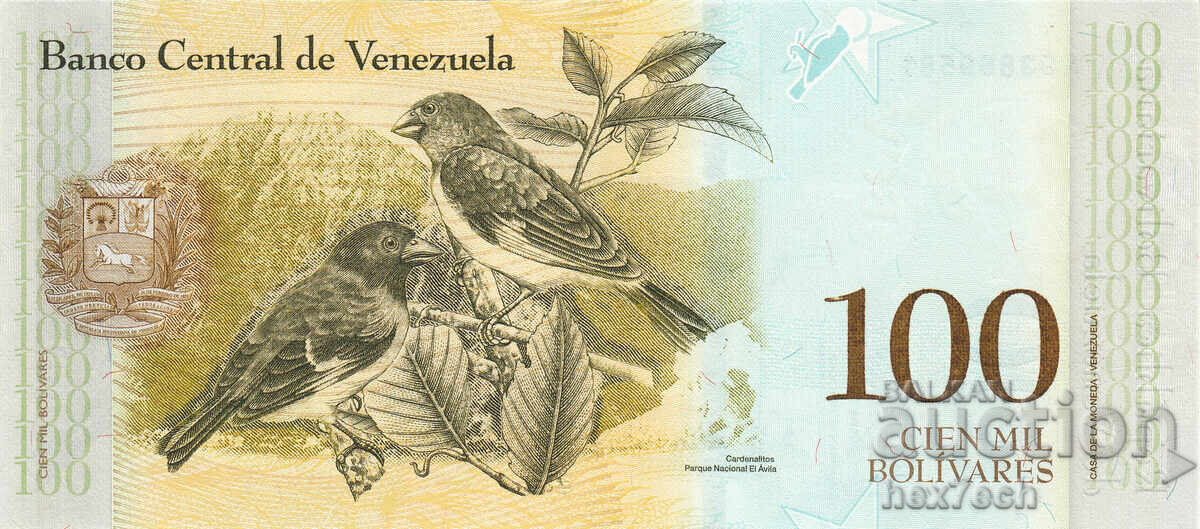 Auction  ❤️ ⭐ Venezuela 2017 100000 Bolivar UNC new ⭐ ❤️