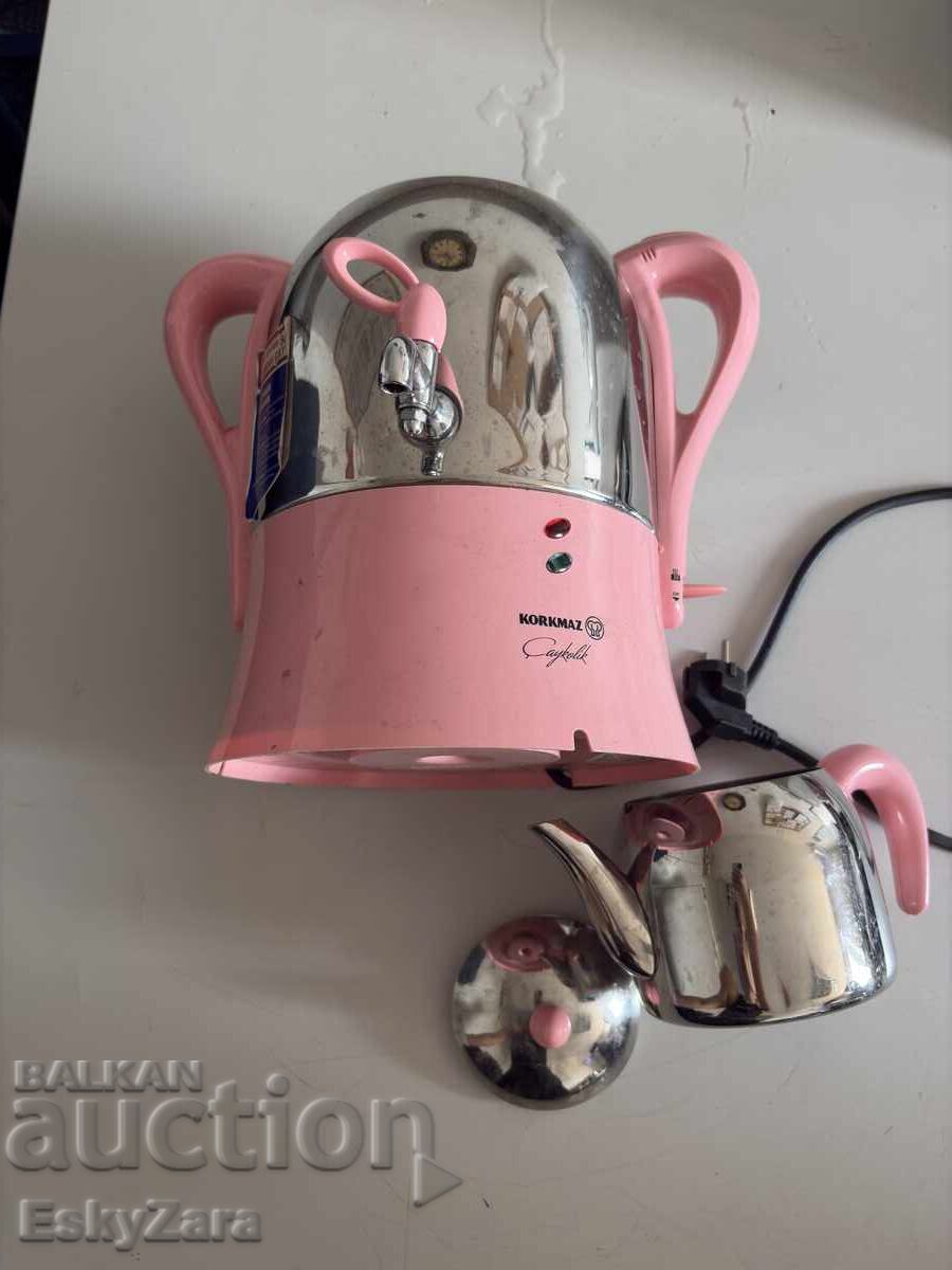 Korkmaz Çaykolik A341-11 Electric Turkish Samovar (Pink)