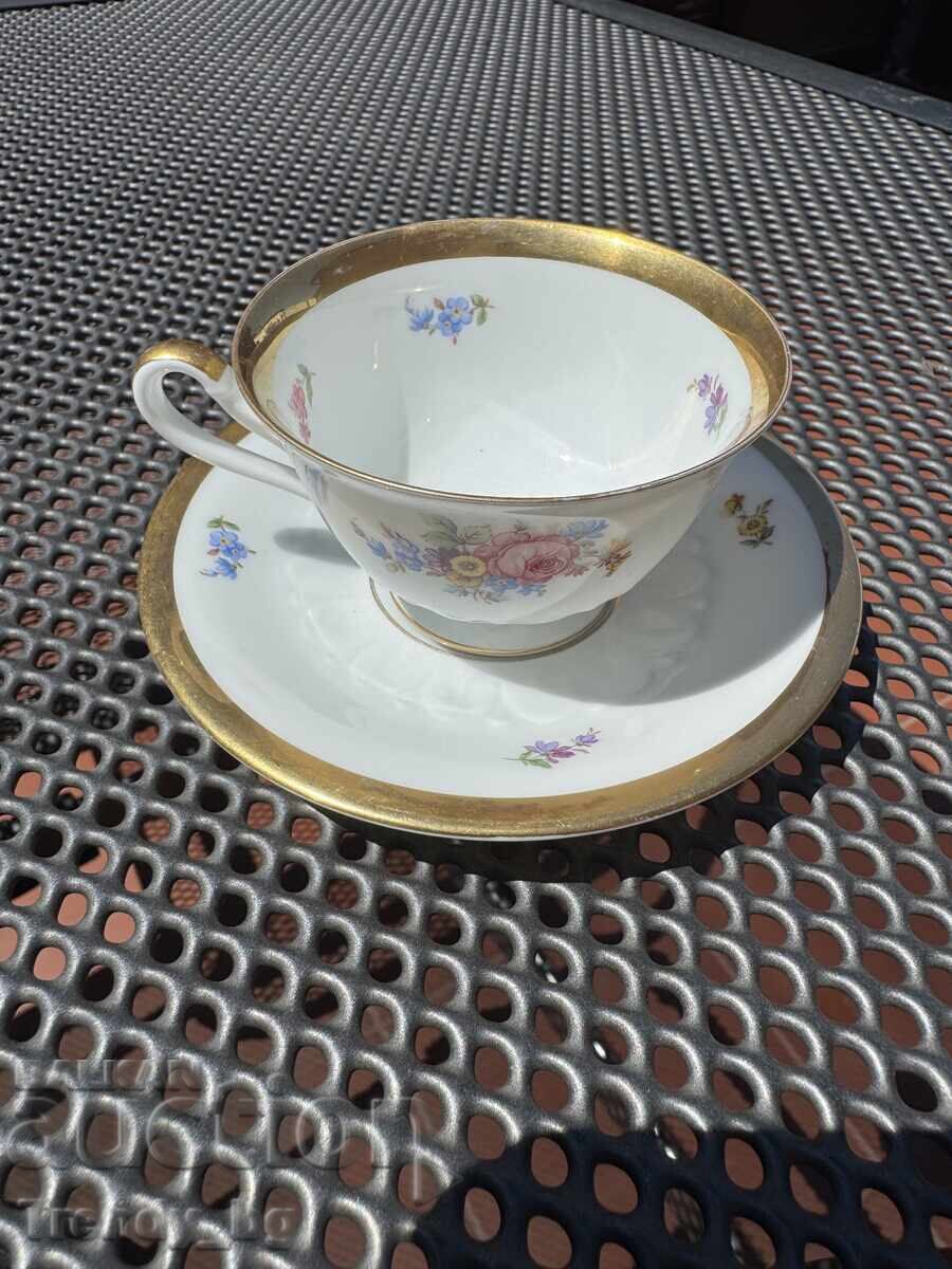 Φλιτζάνι demitasse Rosenthal Empire με πιατάκι, 1907–1930