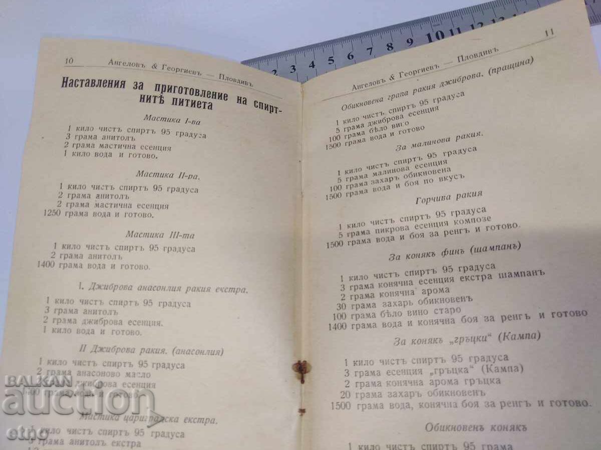 БЪЛГАРСКИ ЦАРСКИ ЦЕНОРАЗПИС И РЕЦЕПТИ ЗА АЛКОХОЛ ОТ  1915 Г. - 5