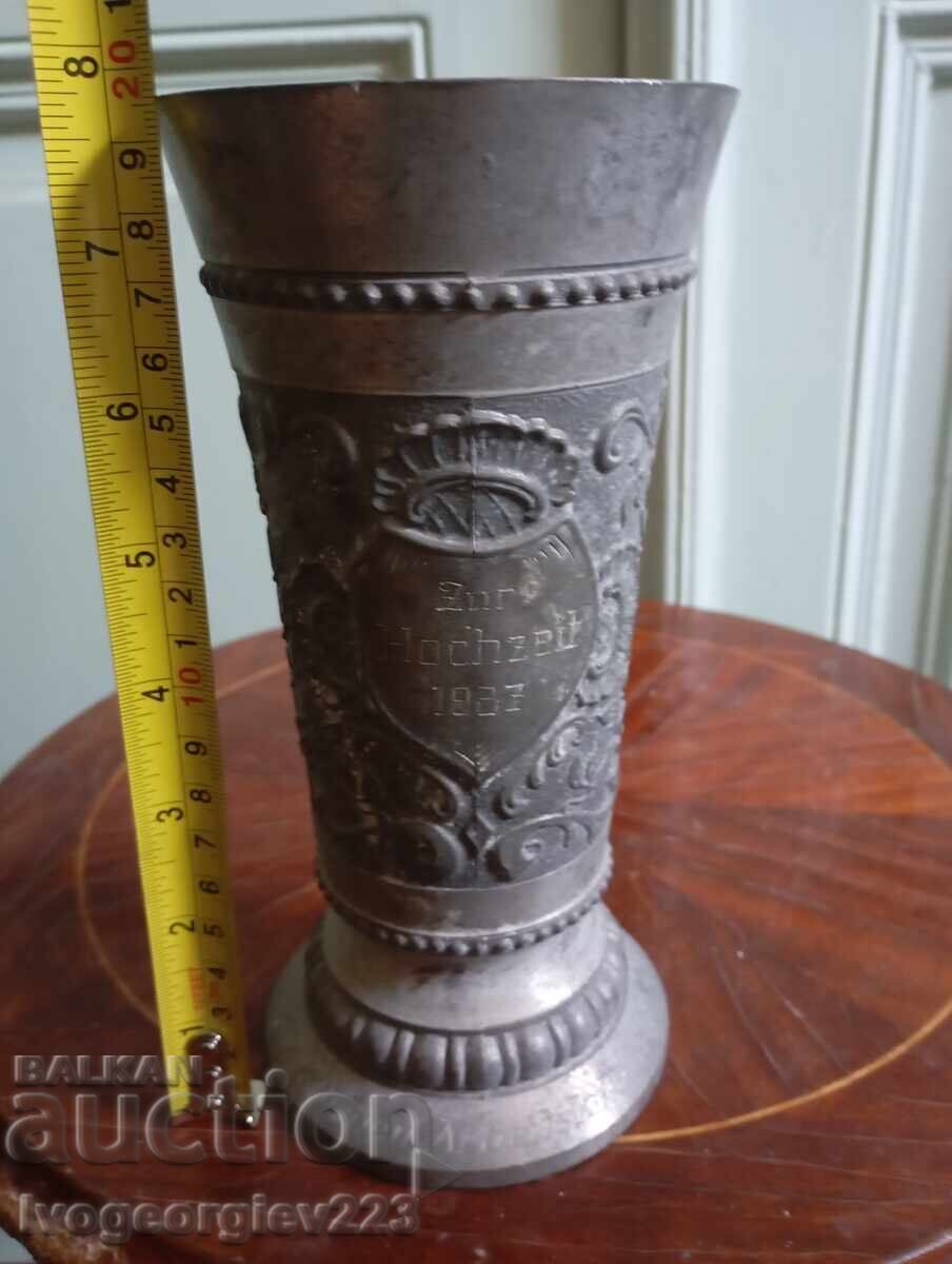 Retro tin-zinc alloy goblet