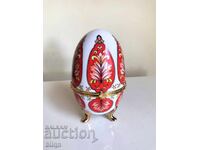 Beautiful Porcelain Egg Jewelry Box