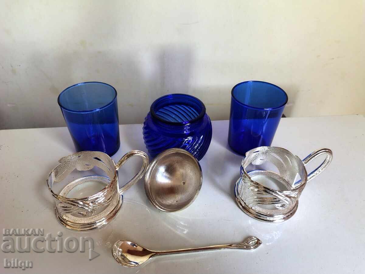 Delivery of Beautiful Silver-Plated Mocha, Espresso Set