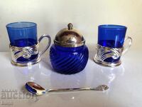 Beautiful Silver-Plated Mocha, Espresso Set
