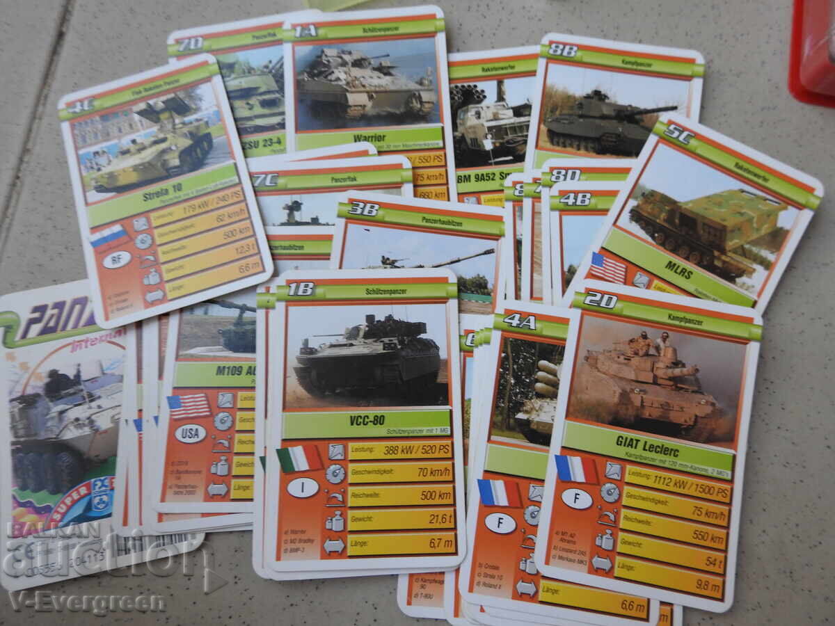 Schmid Немски карти за игра на квартет Panzer танкове с цена € 0.01 | 0.02 лв.