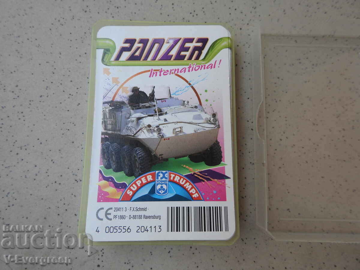 Schmid Немски карти за игра на квартет Panzer танкове