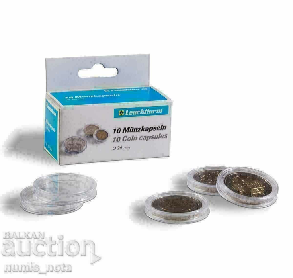 Coin capsules Leuchtturm Grips - 25 mm. Coin capsules Leuchtturm Grips - 25 mm.