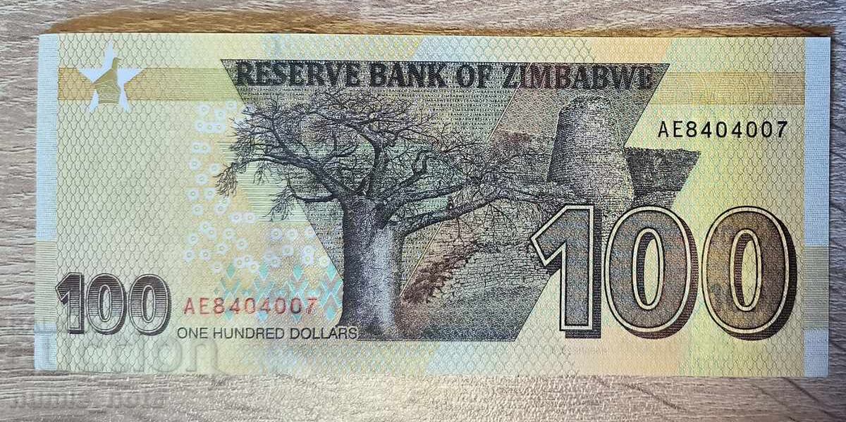 Зимбабве 100 долара 2020 г.  UNC с цена € 1.50 | 2.93 лв.