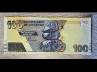 Зимбабве 100 долара 2023 г.  UNC