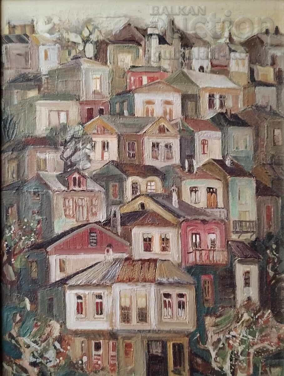 Painting "Veliko Tarnovo", artist Ivanichka Paneva with price 750.00 € Painting "Veliko Tarnovo", artist Ivanichka Paneva with price 750.00 €