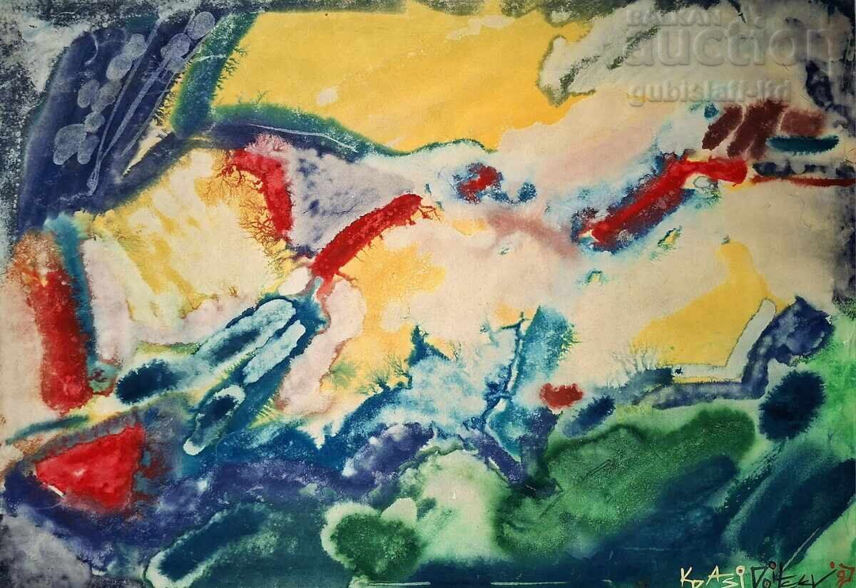 Painting, abstraction, 1997, artist Kr. Doychev (1961-2020) with price € 230.00 | 449.84 BGN