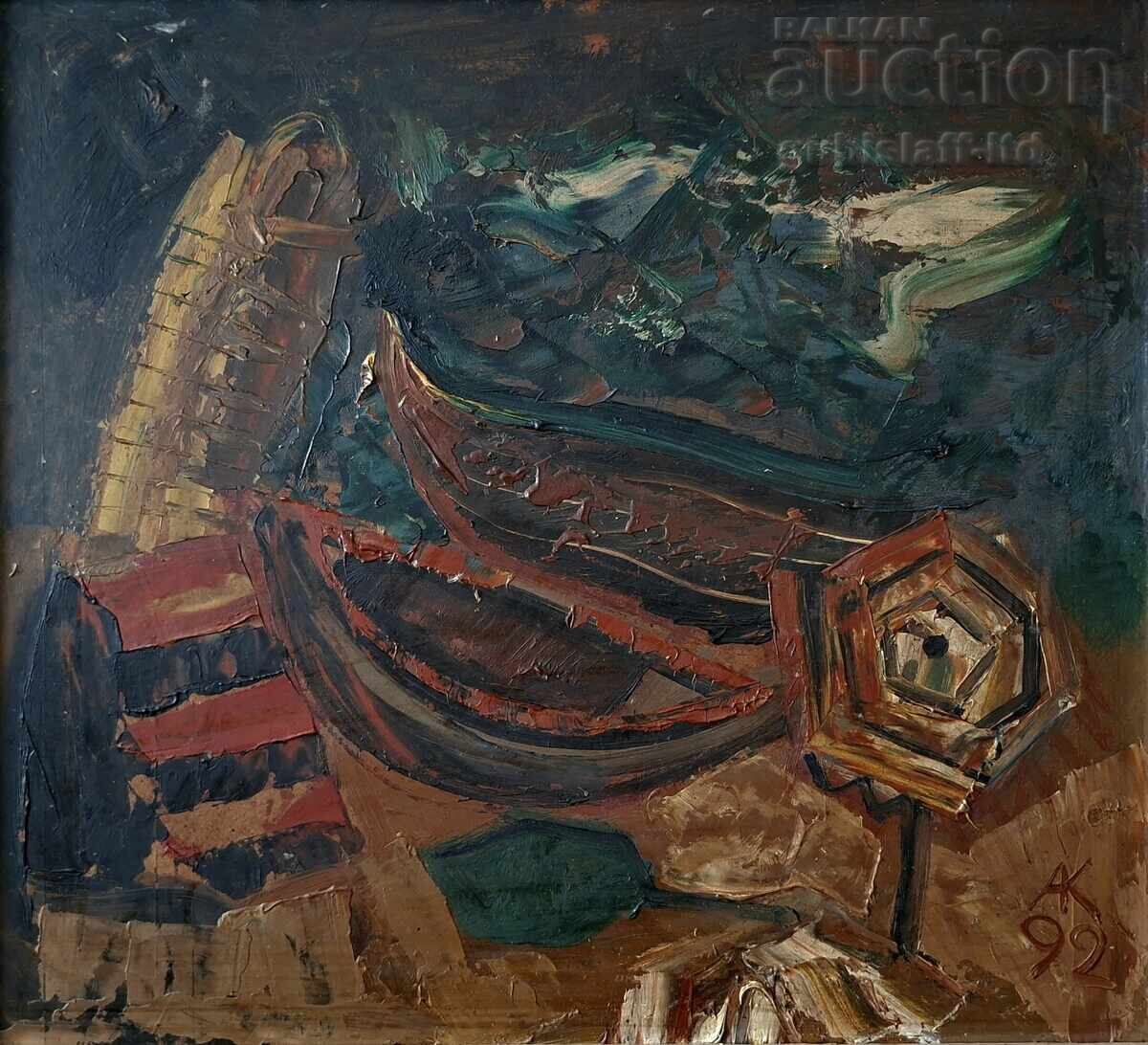 Πίνακας "Μετά την καταιγίδα", καλλ. Αθανάσιος Κοτσέφ, 1992 με τιμή 260.00 €